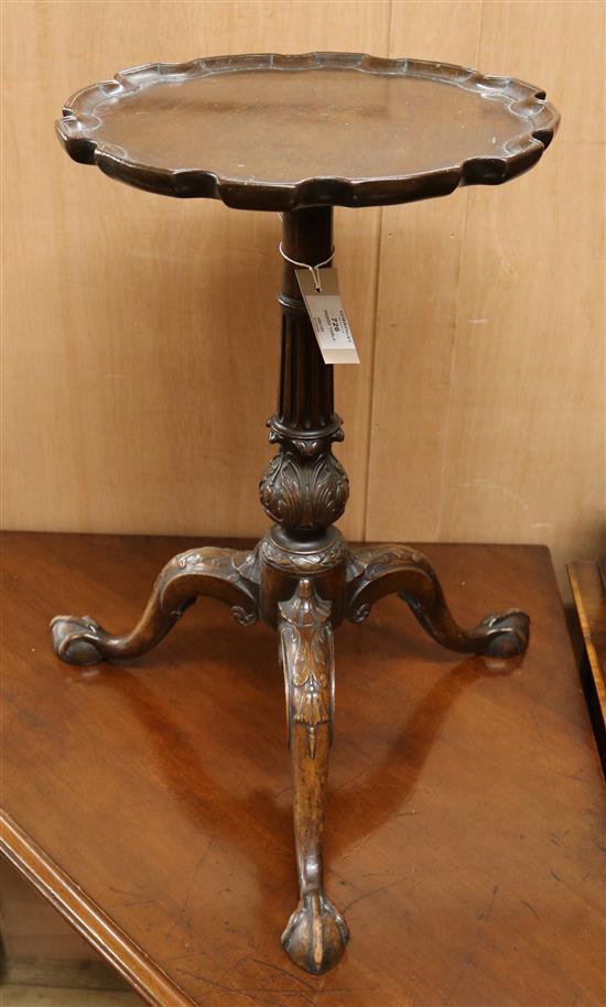 A Chippendale revival mahogany tripod table Width of base 46cm